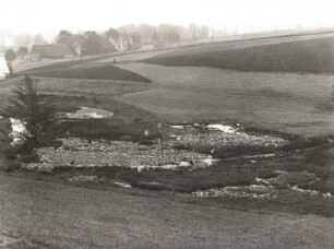 Krasny Les (Schönwald). Oberstes Gottleubatal Klepschgrund. Einzugsgebiet des Hochwassers 8./9. Juli 1927. Erosionsspuren