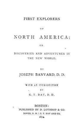 First explorers of North America, or