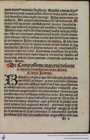 De Compassione materni dolorosis …