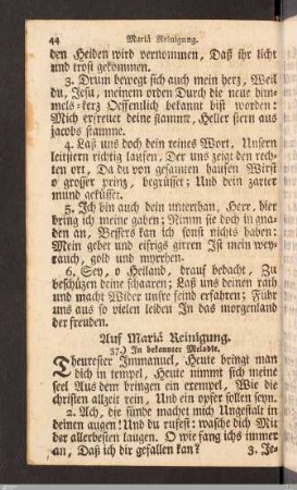 Mariä Reinigung.