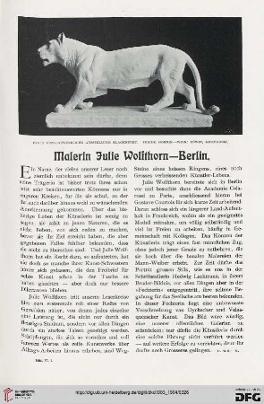 Malerin Julie Wolfthorn - Berlin