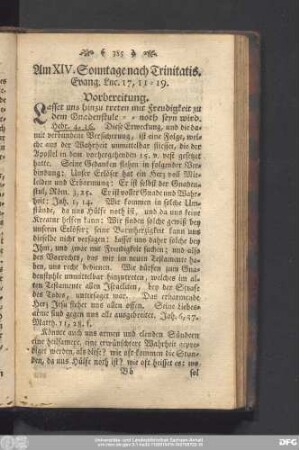 Am XIV. Sonntage nach Trinitatis. Evang. Luc. 17, 11 - 19.