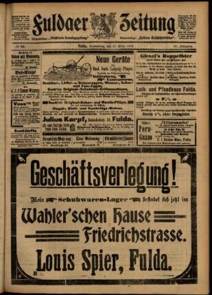 Zweite Ausgabe vom Donnerstag, den 19. März 1903.