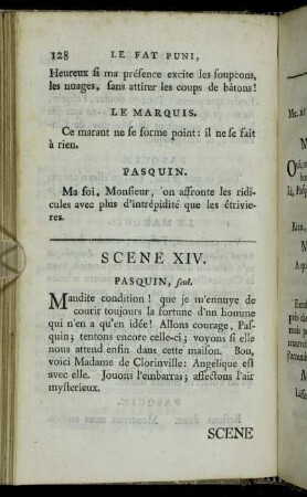 Scene XIV. Pasquin, seul
