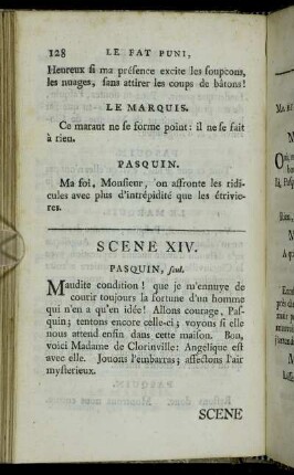 Scene XIV. Pasquin, seul