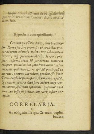 Hypothesis cum quaestione.