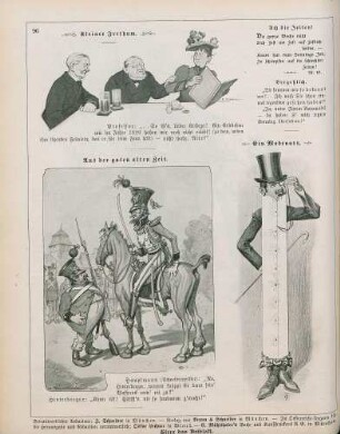 "Kleiner Irrthum" "Aus der guten alten Zeit" "Ein Modenarr"