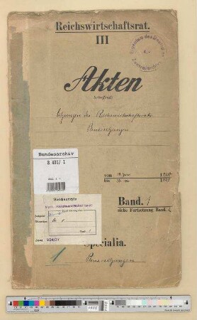 Plenarsitzungen.- Gesetzesänderungsanträge und Arbeitsberichte der Ausschüsse, Tagesordnungen: Bd. 1