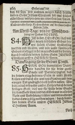 Collecten oder kurtze Kirchen-Gebete auf die fürnehmsten Feste im Jahr.