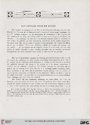 2.Ser. 9.1916: Een gevaar voor de kunst