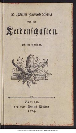D. Johann Friedrich Zückert von den Leidenschaften