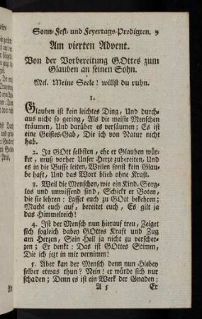 9, Am vierten Advent.