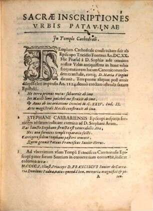 Urbis Patavinae inscriptiones sacrae et profanae