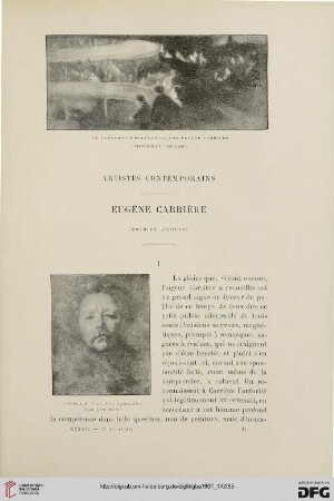3. Pér. 37.1907: Eugène Carrière, 1 : artistes contemporains