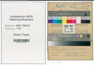 Entnazifizierung Paula Elbers , geb. 30.08.1902 ()