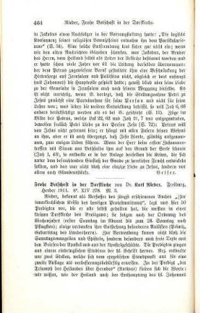 464-465 [Rezension] Rieder, Karl, Frohe Botschaft in der Dorfkirche