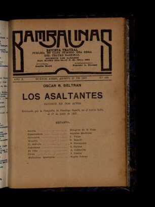 Los asaltantes : sainete en dos actos