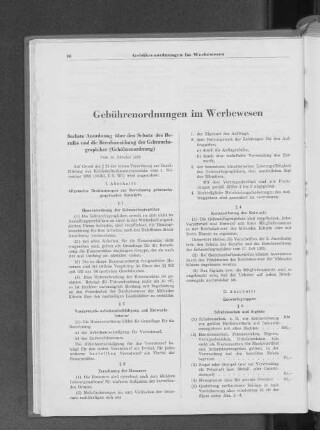 Gebührenordnungen im Werbewesen