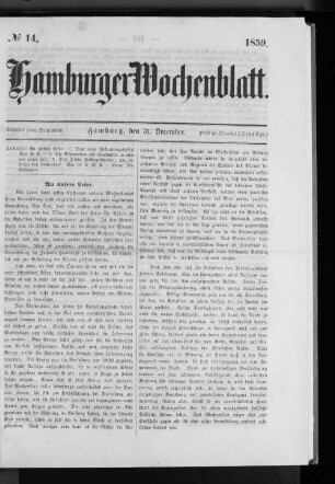 An unsere Leser.