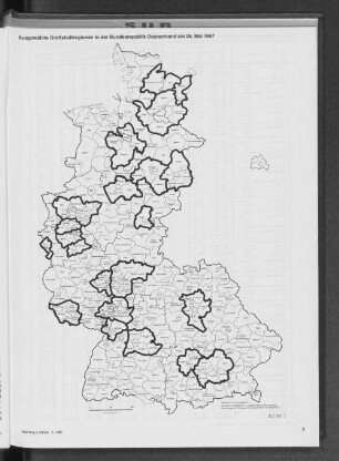 Ausgewählte Großstadtregionen in der Bundesrepublik Deutschland am 25. Mai 1987