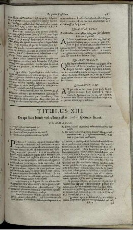 Titulus XIII. De quibus bonis vel rebus testari, aut disponere liceat.