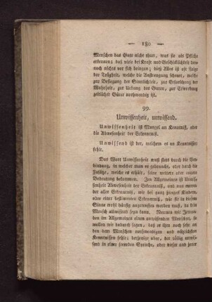 99. Unwissenheit, unwissend.