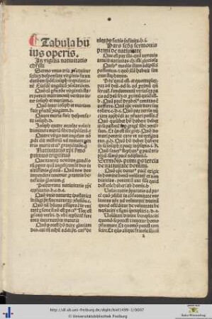 Tabula huius operis