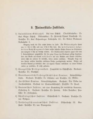 8-11, B. Universitäts-Institute