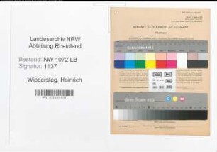 Entnazifizierung Heinrich Wippersteg , geb. 02.10.1891 (Hausmeister)
