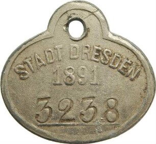 Dresden - Hundemarke Nr. 3238