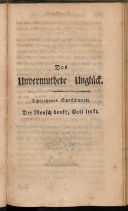 Das Unvermuthete Unglück.