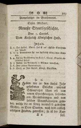 Erster Abschnitt. Neueste Staatsgeschichte.