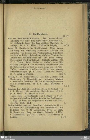 II. Buchbinderei