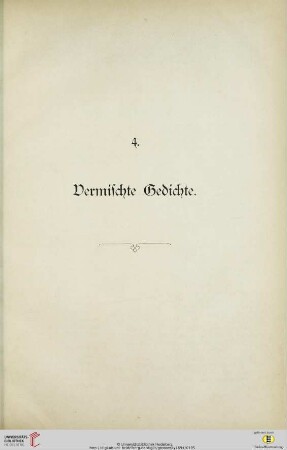 Vermischte Gedichte