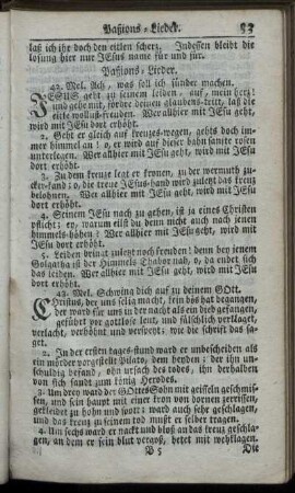 Paßions-Lieder. - Oster-Lieder.