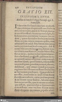 Oratio XII. In Laudem S. Annae