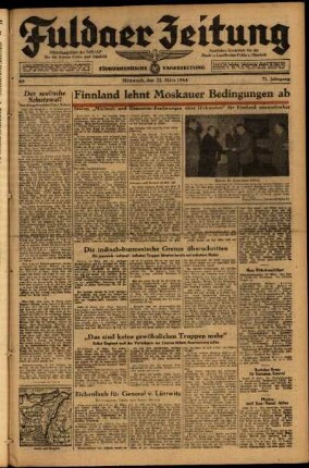 Ausgabe vom Mittwoch, den 22. März 1944.
