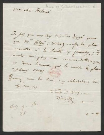 Brief an François Antoine Habeneck : 09.09.1845