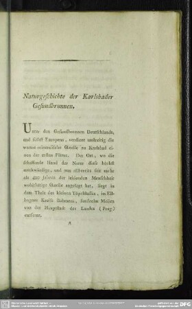 Naturgeschichte der Karlsbader Gesundbrunnen