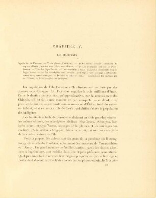 Chapitre V. Les habitants