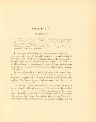 Chapitre V. Les habitants
