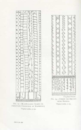 Fig. 12. - Hut-building charm ... Fig. 13. - Charm for driving away demons ...