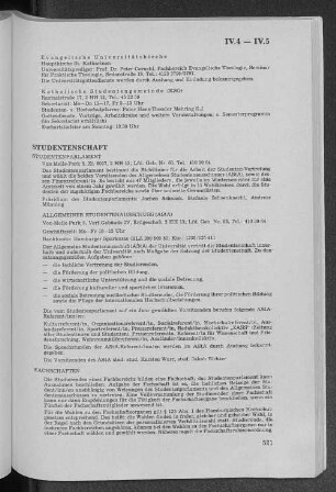 IV.5 Studentenschaft