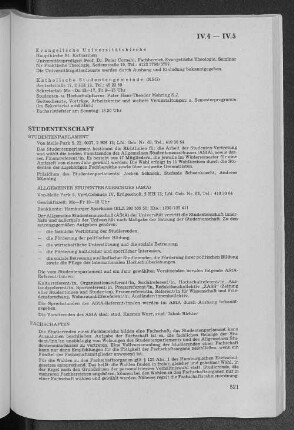 IV.5 Studentenschaft