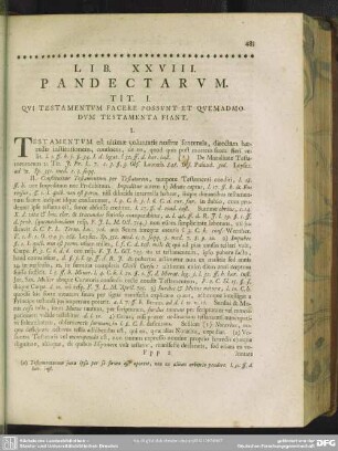 Lib. XXVIII. Pandectarum