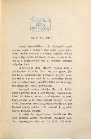 Nyomaveszett : Regény. Irta Beniczkyné-Bajza Lenke, 1