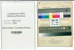 Entnazifizierung Franziska Rosina Schumacher , geb. 12.02.1902 (Lehrerin)