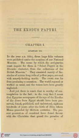 Chapter I: Anastasi III.