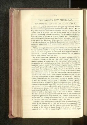 The Avesta not Philonian.
