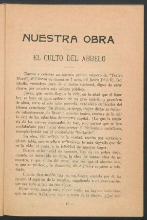 Nuestra obra : El culto del abuelo